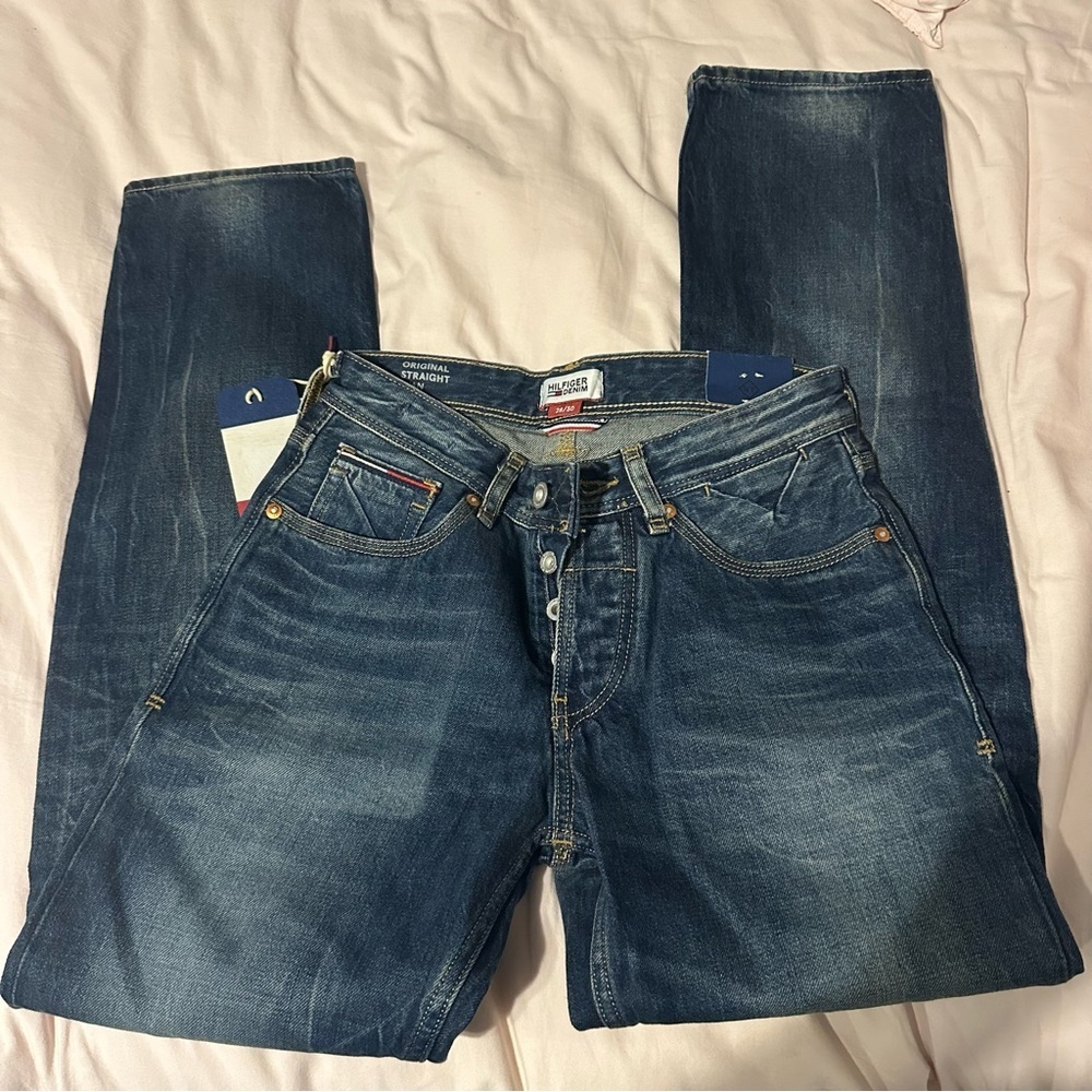 Tommy Hilfiger Blue Original Straight Jeans Classic Style